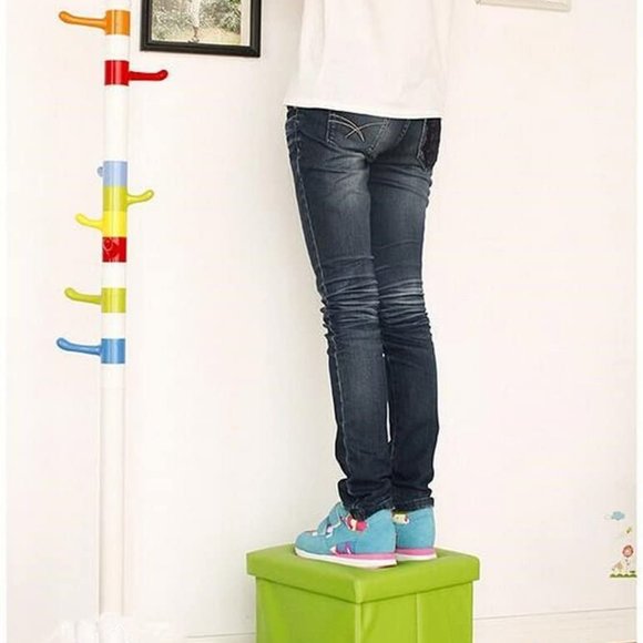 Green Small Faux Leather Folding Ottoman Cube Organizer Storage 12"x12"x12" - Picture 4 of 8